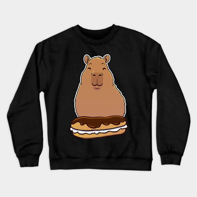 Capybara Eclair Pastry Crewneck Sweatshirt by capydays